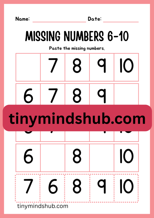 Missing Number 6-10